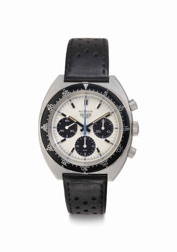 Heuer. A Fine Stainless Steel Chronograph Wristwatch
