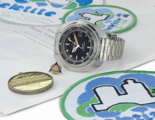 Certina. A Fine and Large Stainless Steel Automatic Wristwatch with Date, Center Seconds and Bracelet, Worn by Scientist John VanDerwalker