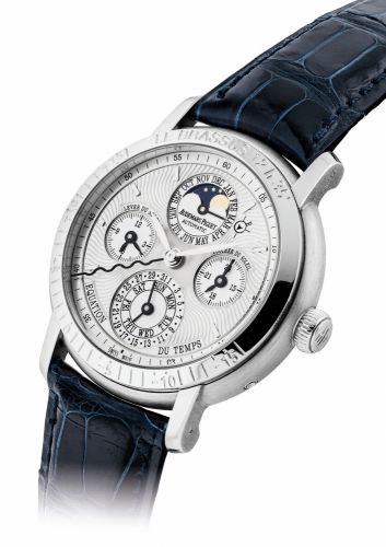 AUDEMARS PIGUET. A FINE AND RARE LIMITED EDITION PLATINUM AUTOMATIC PERPETUAL CALENDAR WRISTWATCH WITH MOON PHASES, EQUATION OF TIME AND LEAP YEAR INDICATION