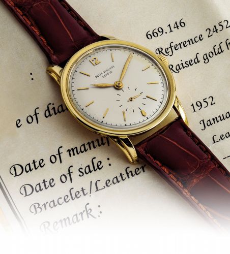 PATEK PHILIPPE. A RARE AND ATTRACTIVE 18K GOLD WRISTWATCH