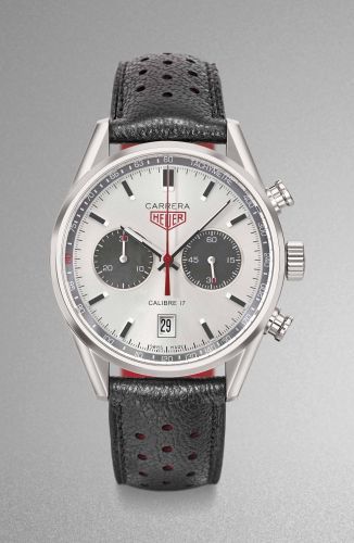 TAG HEUER. A FINE AND LARGE STAINLESS STEEL AUTOMATIC LIMITED EDITION CHRONOGRAPH WRISTWATCH WITH DATE, ORIGINAL GUARANTEE AND BOX