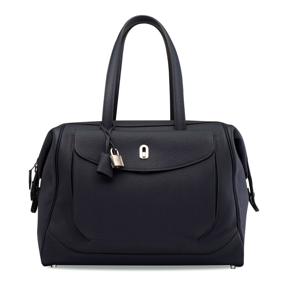 A BLEU NUIT TOGO LEATHER WALLAGO CABINE 35 WITH PALLADIUM HARDWARE