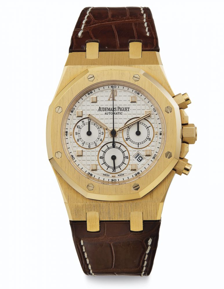 Audemars Piguet. A Fine 18k Pink Gold Chronograph Wristwatch with Date