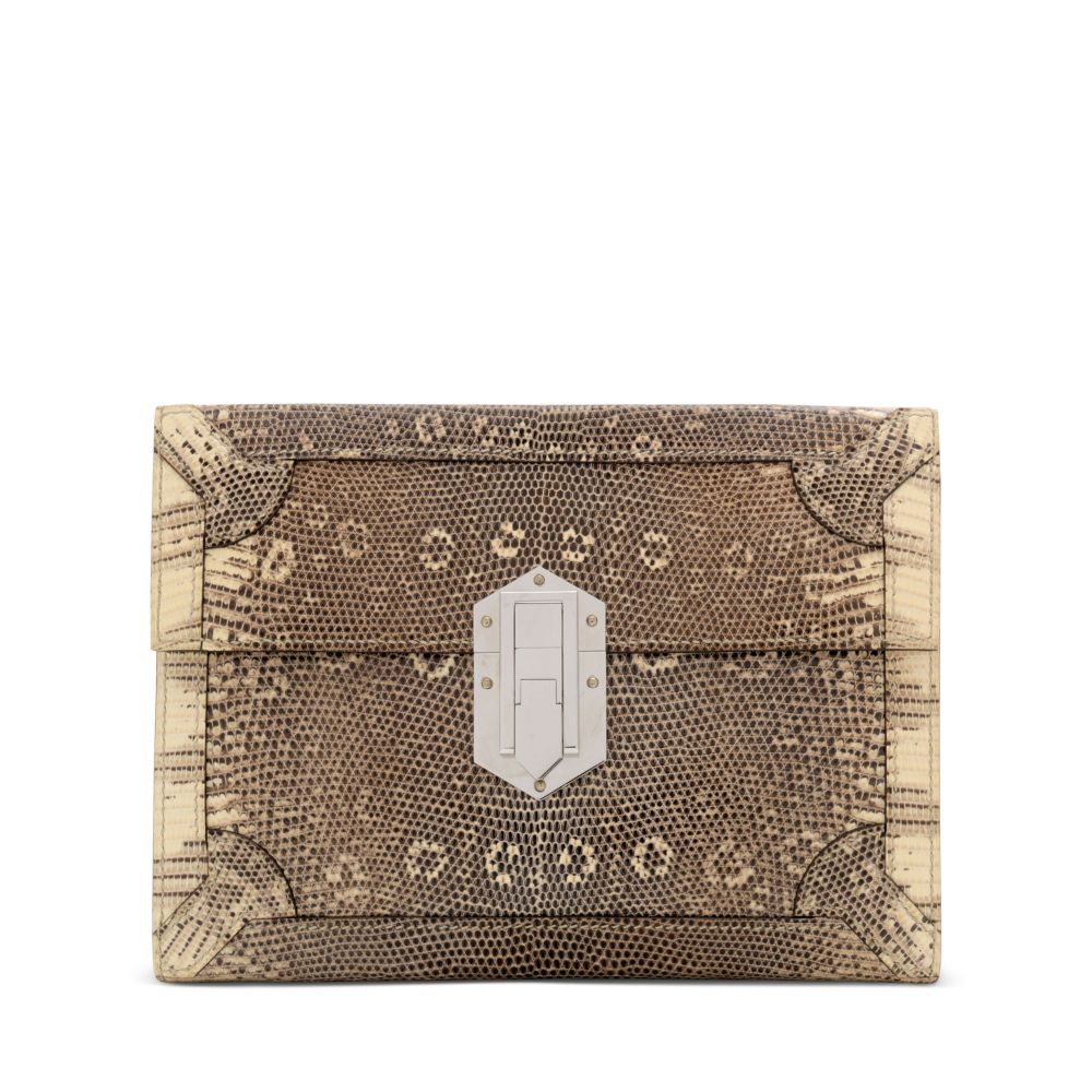 AN OMBRÉ SALVATOR LIZARD FLÈCHE D'OR WITH PALLADIUM HARDWARE - HERMÈS, 2016