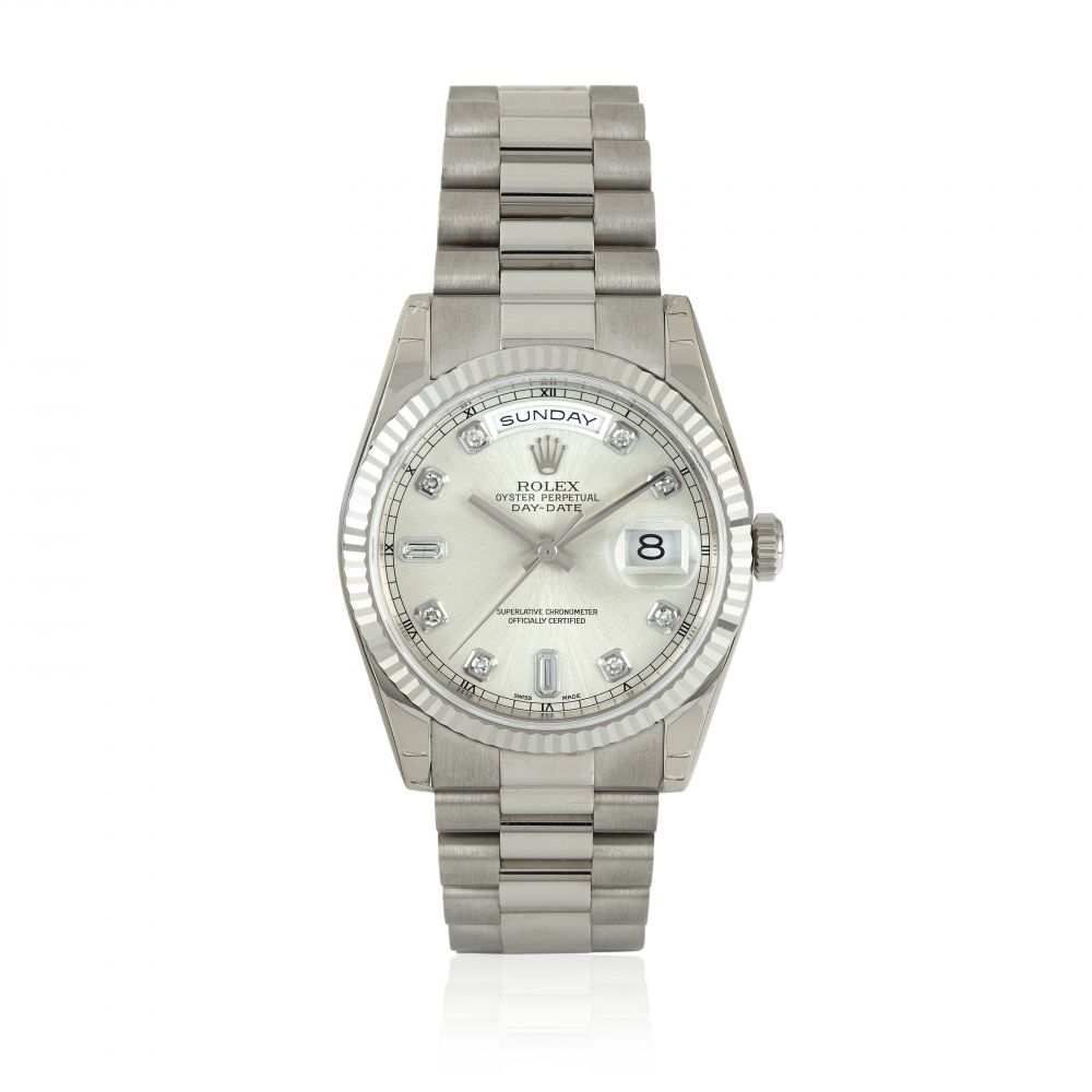 ROLEX, WHITE GOLD DAY-DATE REF. 118239 - PROPERTY FROM AN IMPORTANT PRIVATE ASIAN COLLECTION PART 2