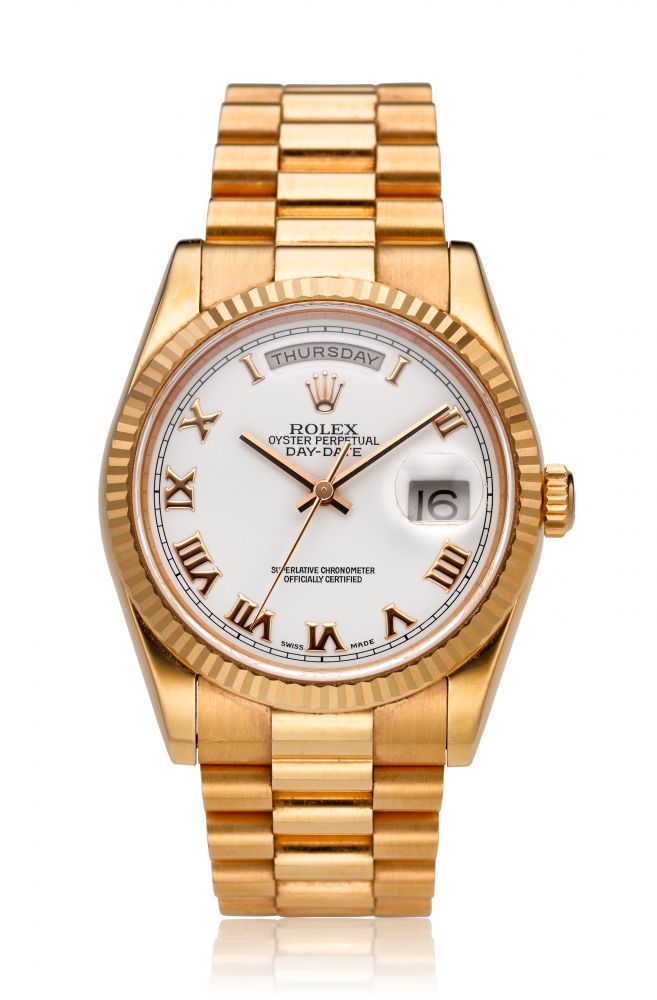 ROLEX, 18K PINK GOLD DAY-DATE, REF. 118235 -