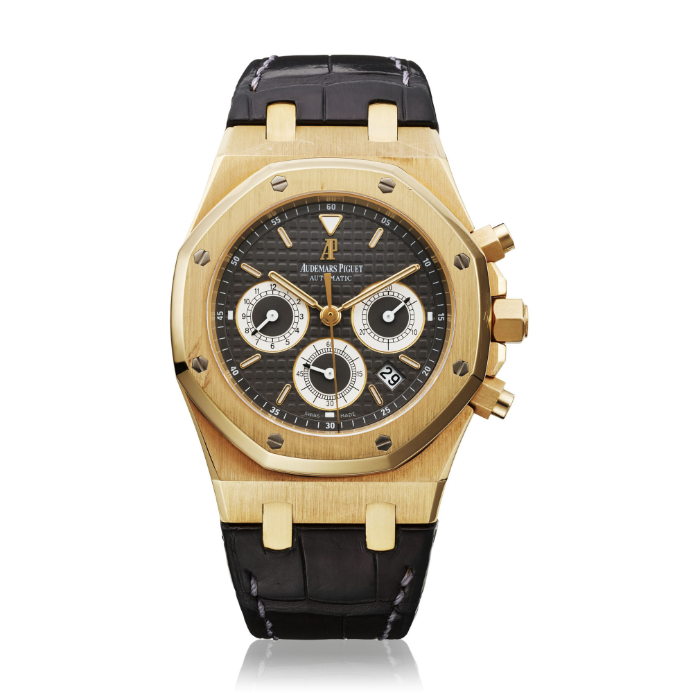 AUDEMARS PIGUET, PINK GOLD ROYAL OAK CHRONOGRAPH, REF. 26022OR -