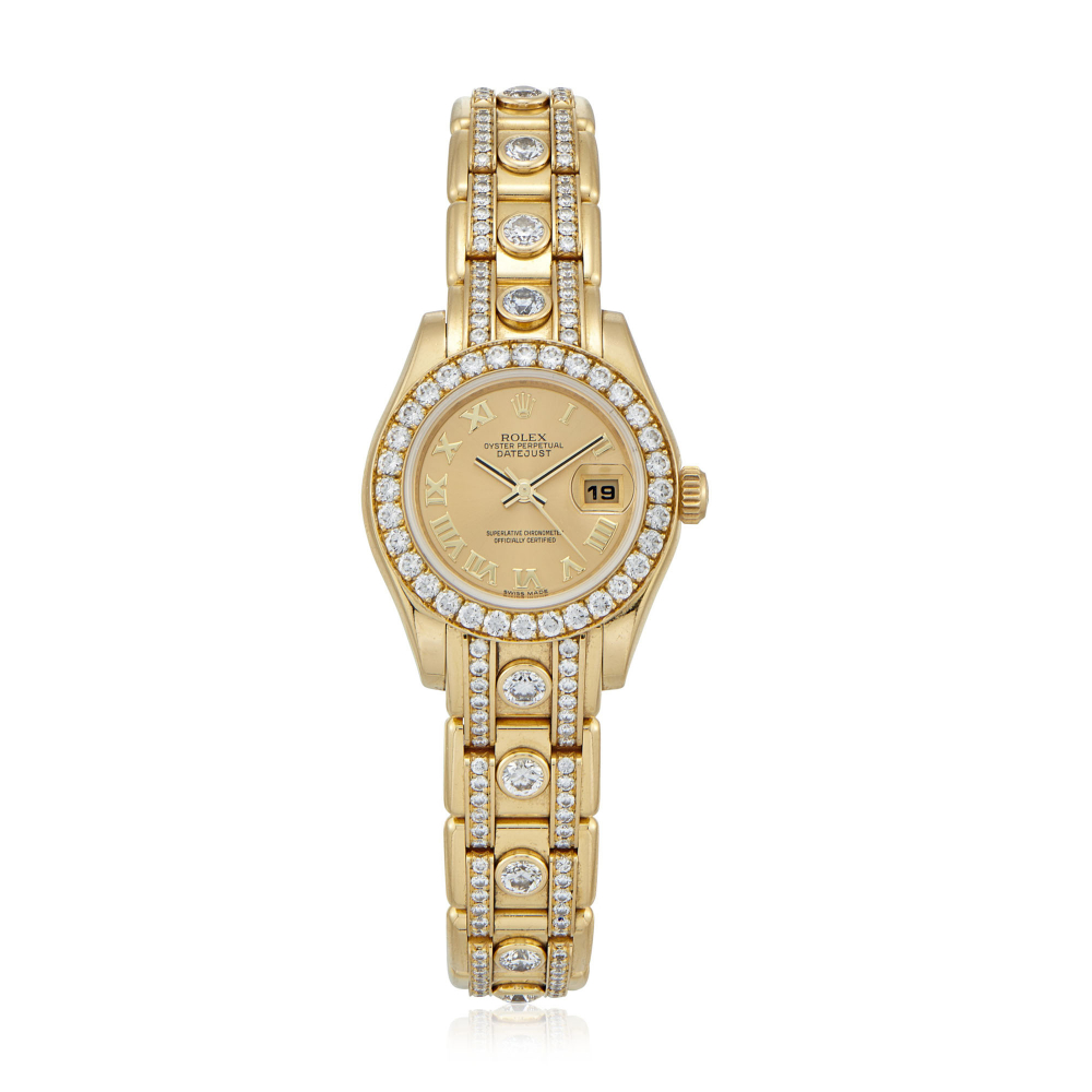 ROLEX, YELLOW GOLD AND DIAMONDS 'PEARLMASTER', REF. 80298 -