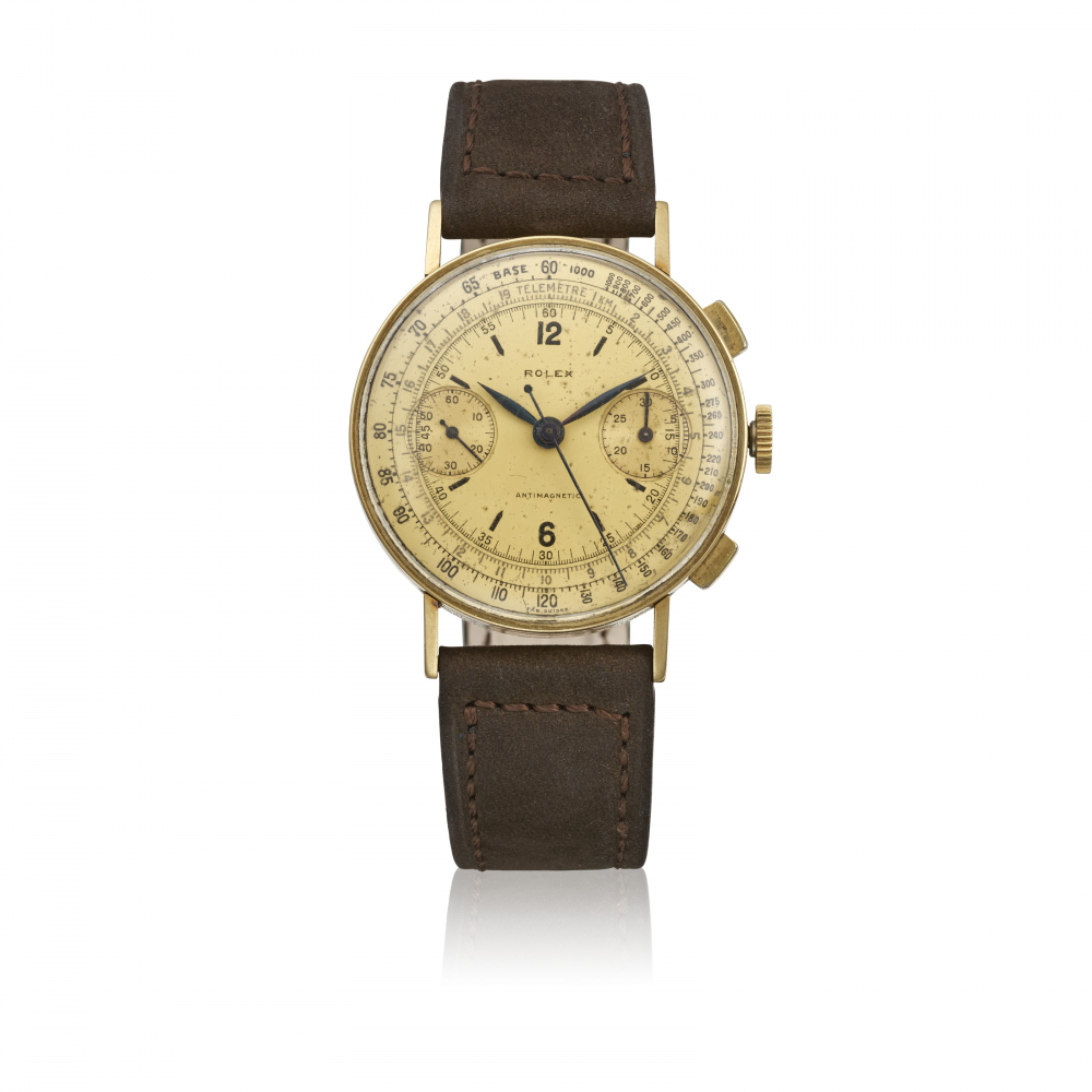 ROLEX, YELLOW GOLD ANTIMAGNETIC CHRONOGRAPH, REF. 3371 -