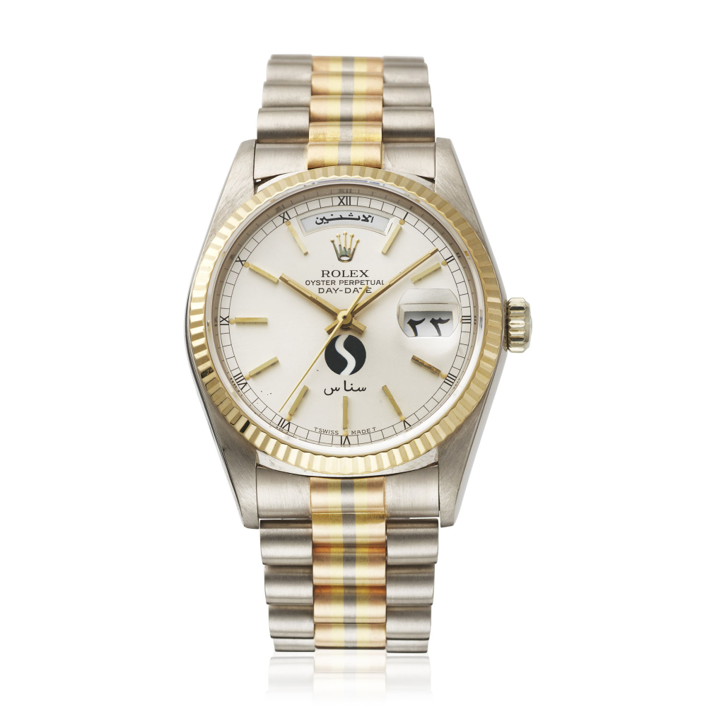 ROLEX, TRIDOR DAY-DATE MADE FOR SNAS (SAUDI NATIONAL AVIATION SERVICES), REF. 18039B -