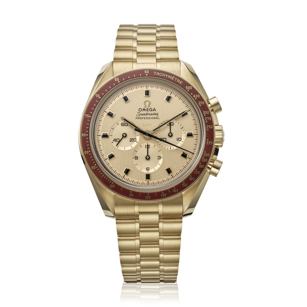 OMEGA, YELLOW GOLD SPEEDMASTER LIMITED EDITION 551/1014, REF. 310.60.42.50.99.001 -
