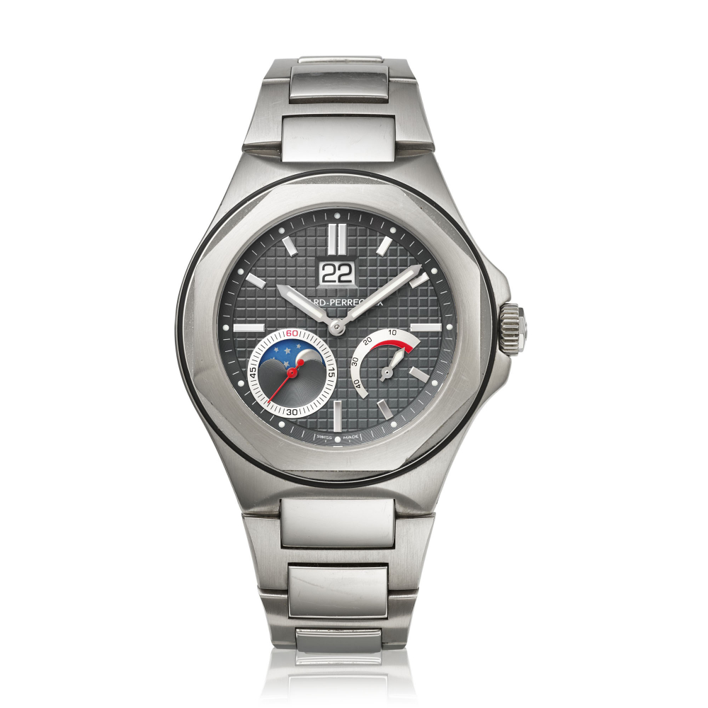 GIRARD-PERREGAUX, STAINLESS STEEL LAUREATO EVO 3, REF. 80185 -