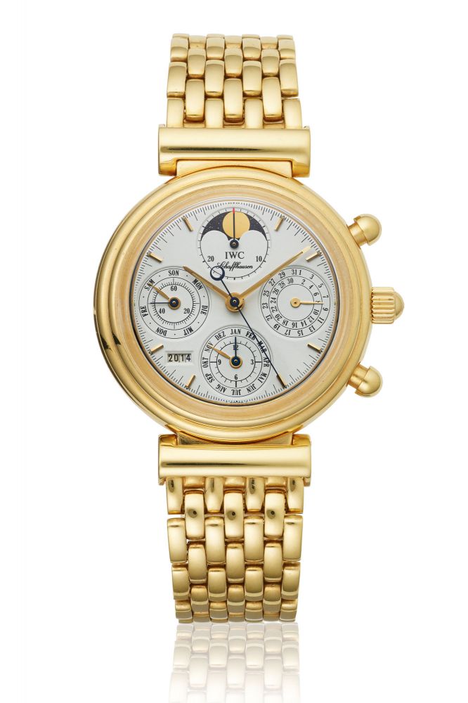 IWC, YELLOW GOLD DA VINCI PERPETUAL CALENDAR CHRONOGRAPH WITH GOLD BRACELET, REF. 9252 - CASE NO. 2'521'576