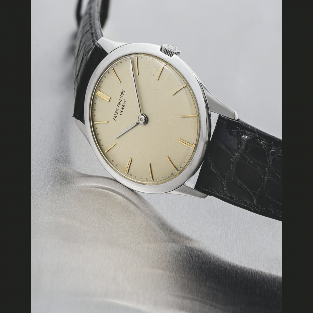 PATEK PHILIPPE. A PLATINUM WRISTWATCH