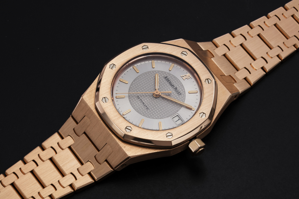 AUDEMARS PIGUET, A LIMITED EDITION PINK GOLD ROYAL OAK “NICK FALDO”, Ref. 15097OR - CASE