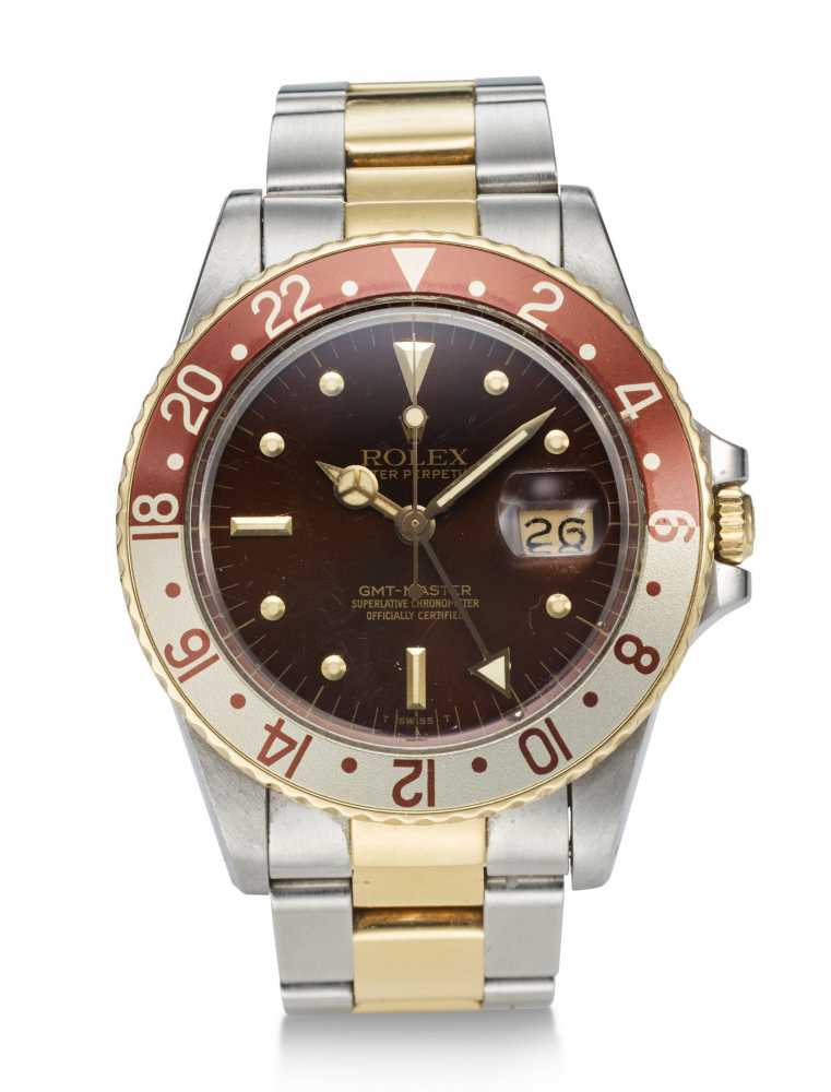 ROLEX, GMT, STEEL AND 18K YELLOW GOLD, “ROOTBEER”, REF. 16753 -