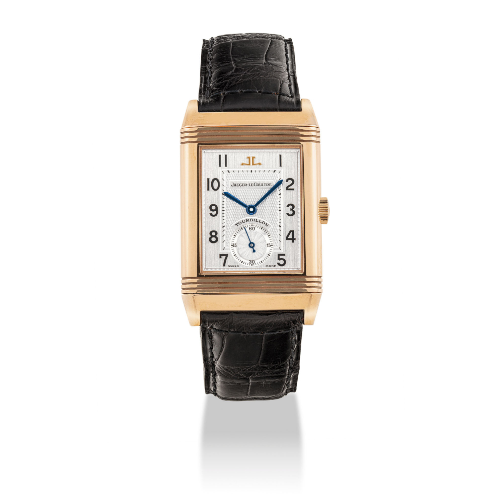 JAEGER-LECOULTRE, LIMITED EDITION, PINK GOLD REVERSO TOURBILLON, NO. 088/500 -