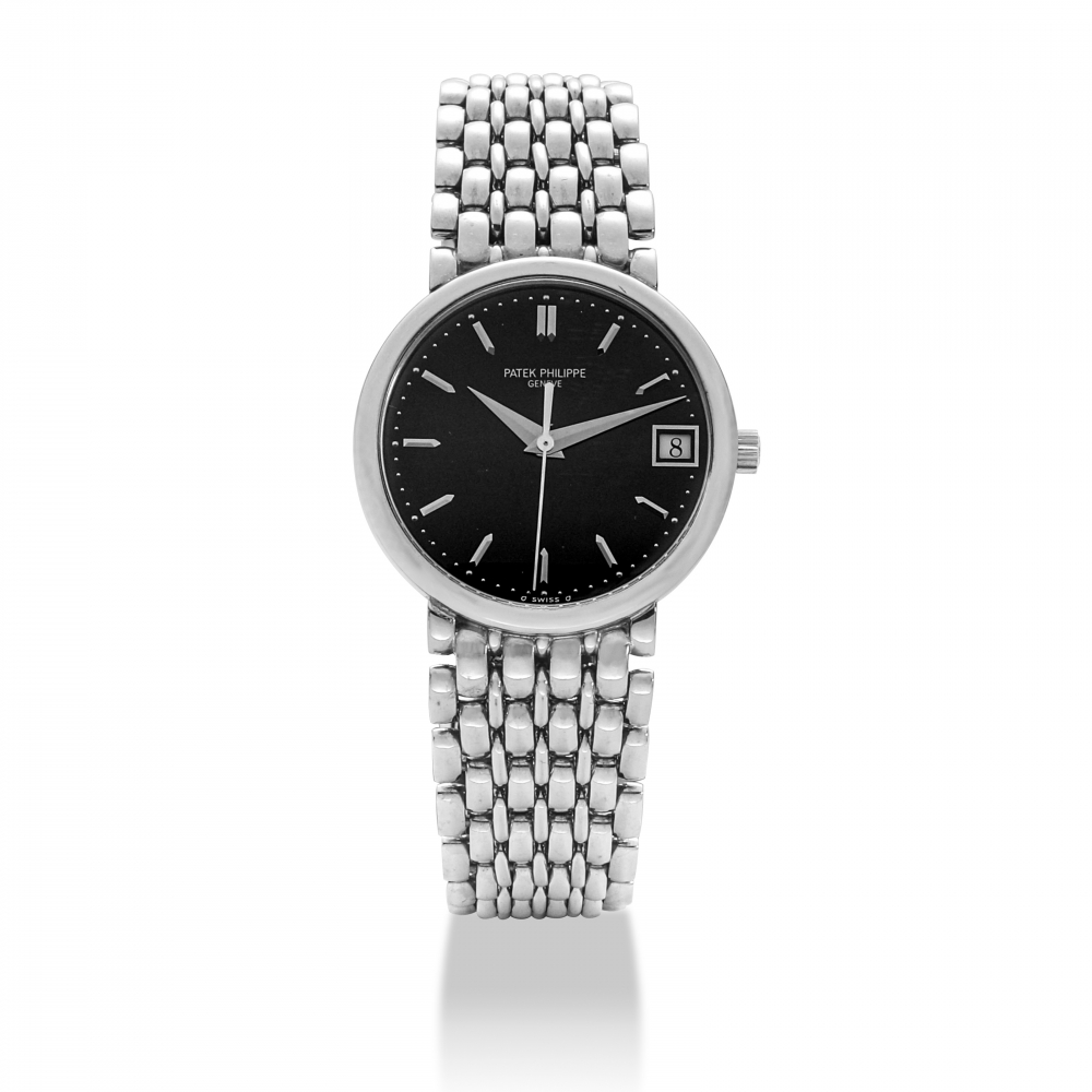 PATEK PHILIPPE, WHITE GOLD WITH DATE, REF.3998/1 -