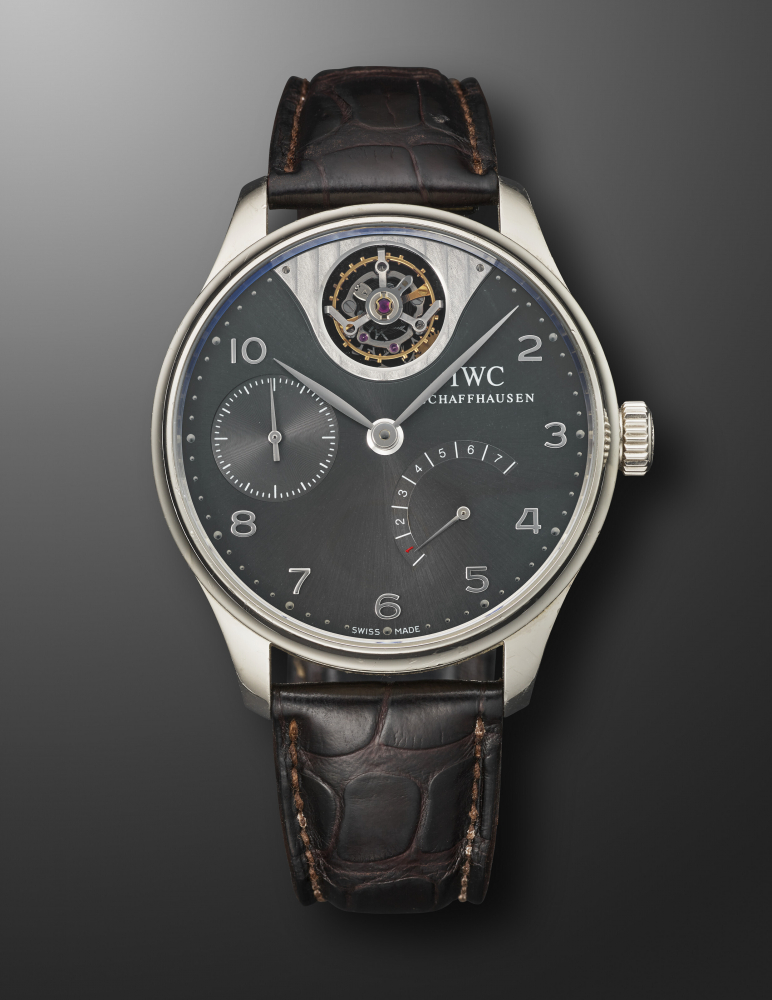 IWC, LIMITED EDITION WHITE GOLD TOURBILLON 'PORTUGUESE TOURBILLON MYSTERE', REF. 5042-07, NB. 123/250" -