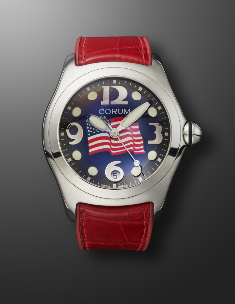 CORUM, LIMITED EDITION STAINLESS STEEL US FLAG 'BUBBLE', REF. 163.150.20, NO. 272" -