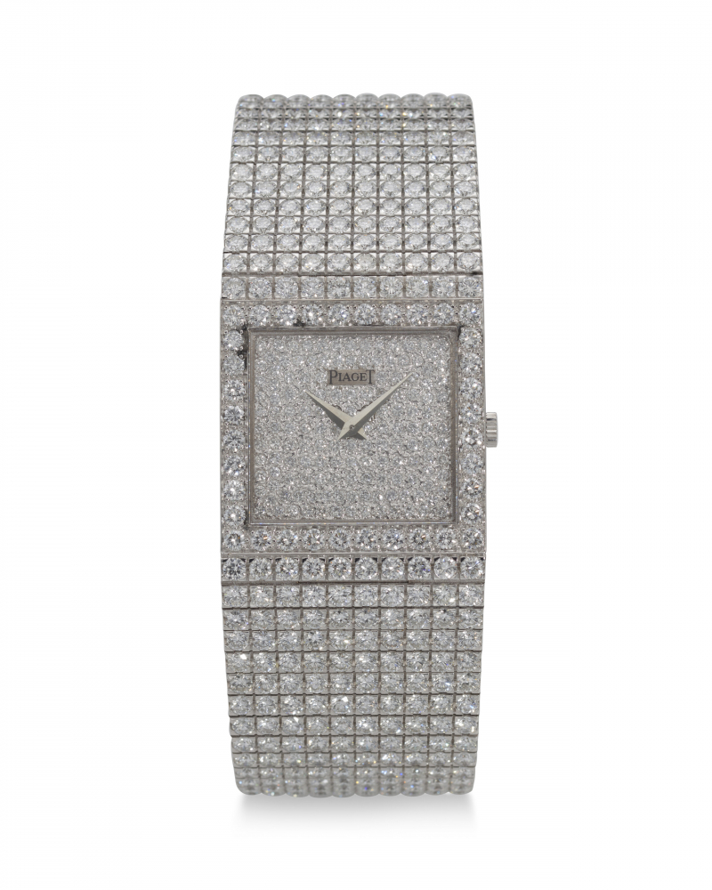 PIAGET, REF. 9131 C 626, A VERY FINE 18K WHITE GOLD AND DIAMOND-SET BRACELET WATCH