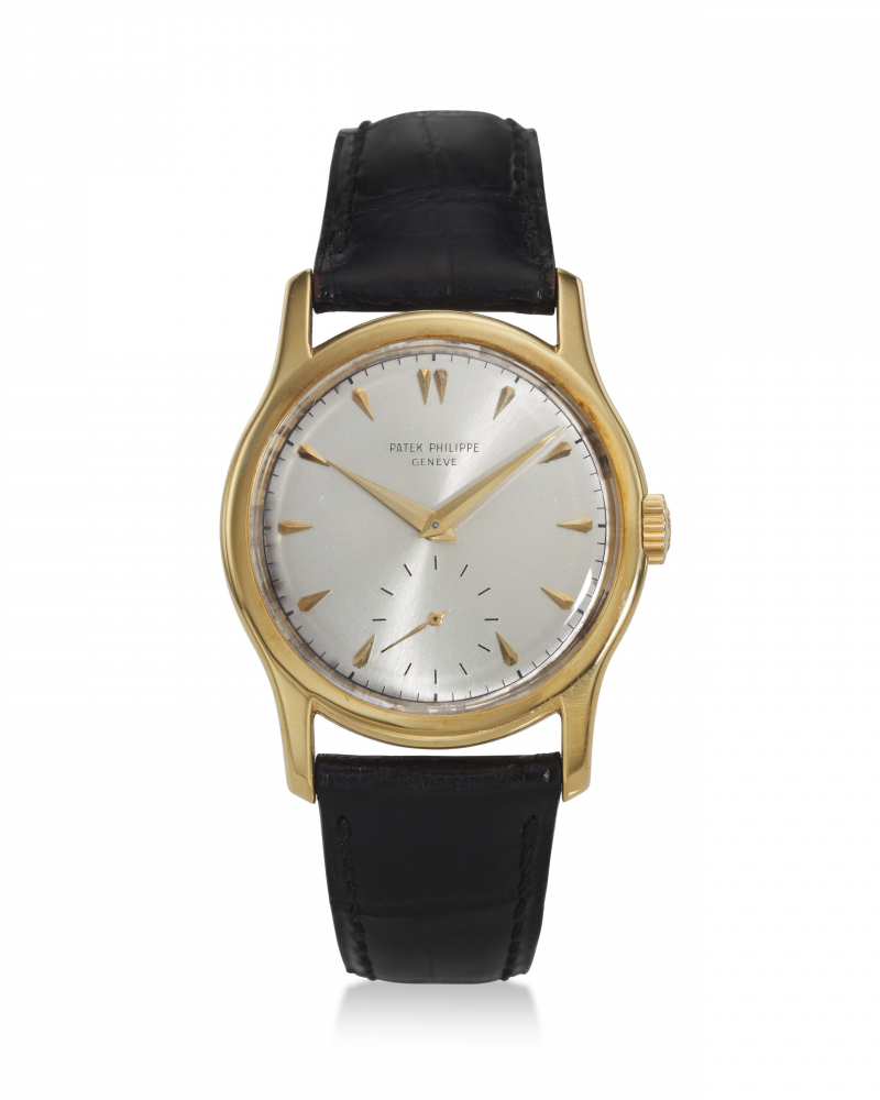 PATEK PHILIPPE, REF. 2450, CALATRAVA, A VERY FINE 18K YELLOW GOLD WRISTWATCH WITH SUBSIDIARY SECONDS -