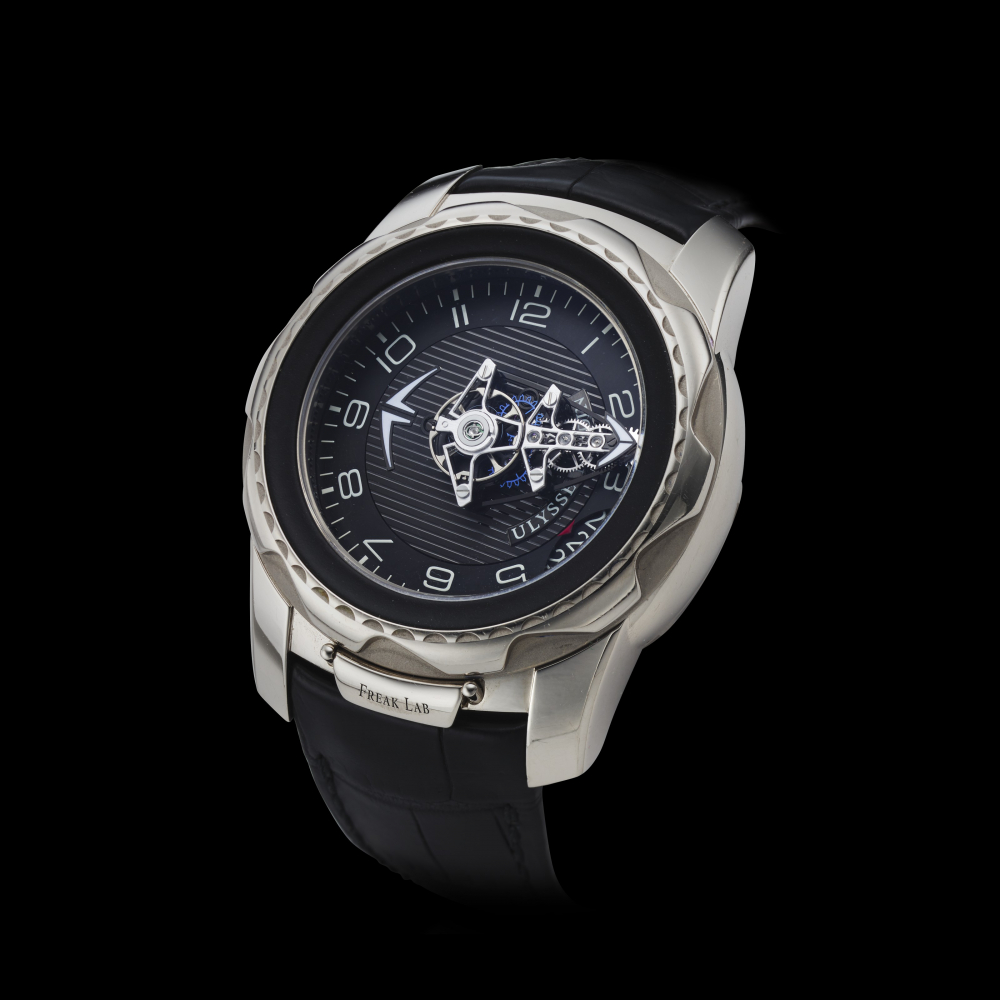 ULYSSE NARDIN, FREAK LAB REF 2100-138, 18K WHITE GOLD, TOURBILLON CARROUSEL WITH DUAL DIRECT SILICON ESCAPEMENT AND 7-DAY POWER RESERVE, LIMITED EDITION 30/99 -