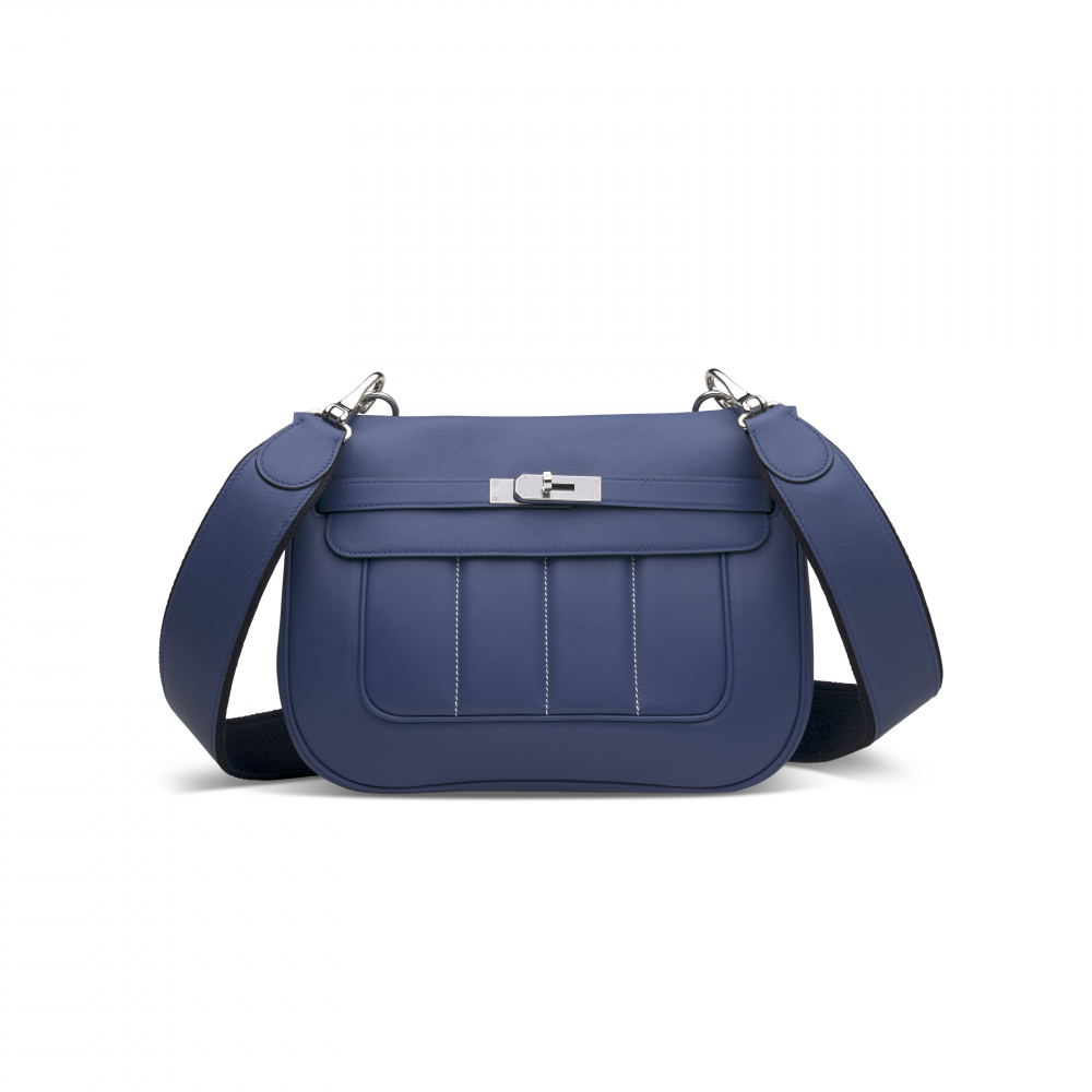 Hermes Berline Sports Bag Evercolor 21 Blue 12591141