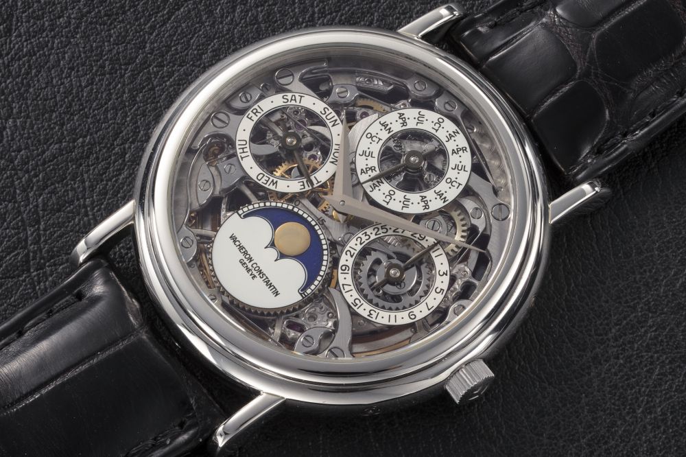 VACHERON CONSTANTIN, REF. 43032, A RARE PLATINUM SKELETONISED AUTOMATIC PERPETUAL CALENDAR - CASE