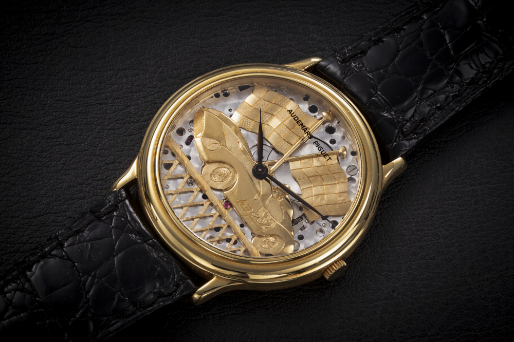 AUDEMARS PIGUET, FERRARI REF. 14677BA, A RARE AND INTERESTING GOLD AUTOMATIC WRISTWATCH - C