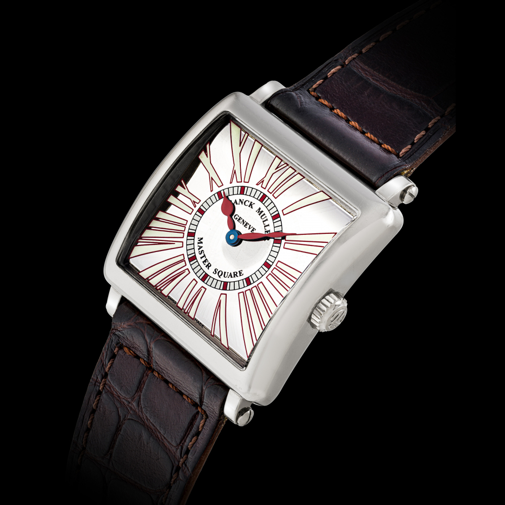 FRANCK MULLER, WHITE GOLD MASTER SQUARE, REF. 6002 L QZ -