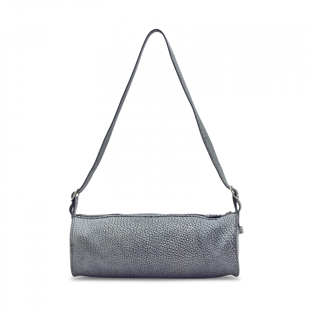 A BLACK DALMATIEN BUFFALO LEATHER DOREMI WITH PALLADIUM HARDWARE LEATHER - HERMÈS