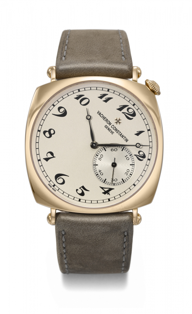 VACHERON CONSTANTIN. AN ELEGANT AND UNUSUAL 18K PINK GOLD CUSHION-SHAPED WRISTWATCH