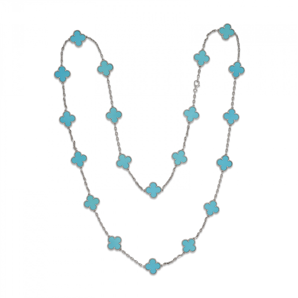 VAN CLEEF & ARPELS TURQUOISE 'ALHAMBRA' SAUTOIR -
