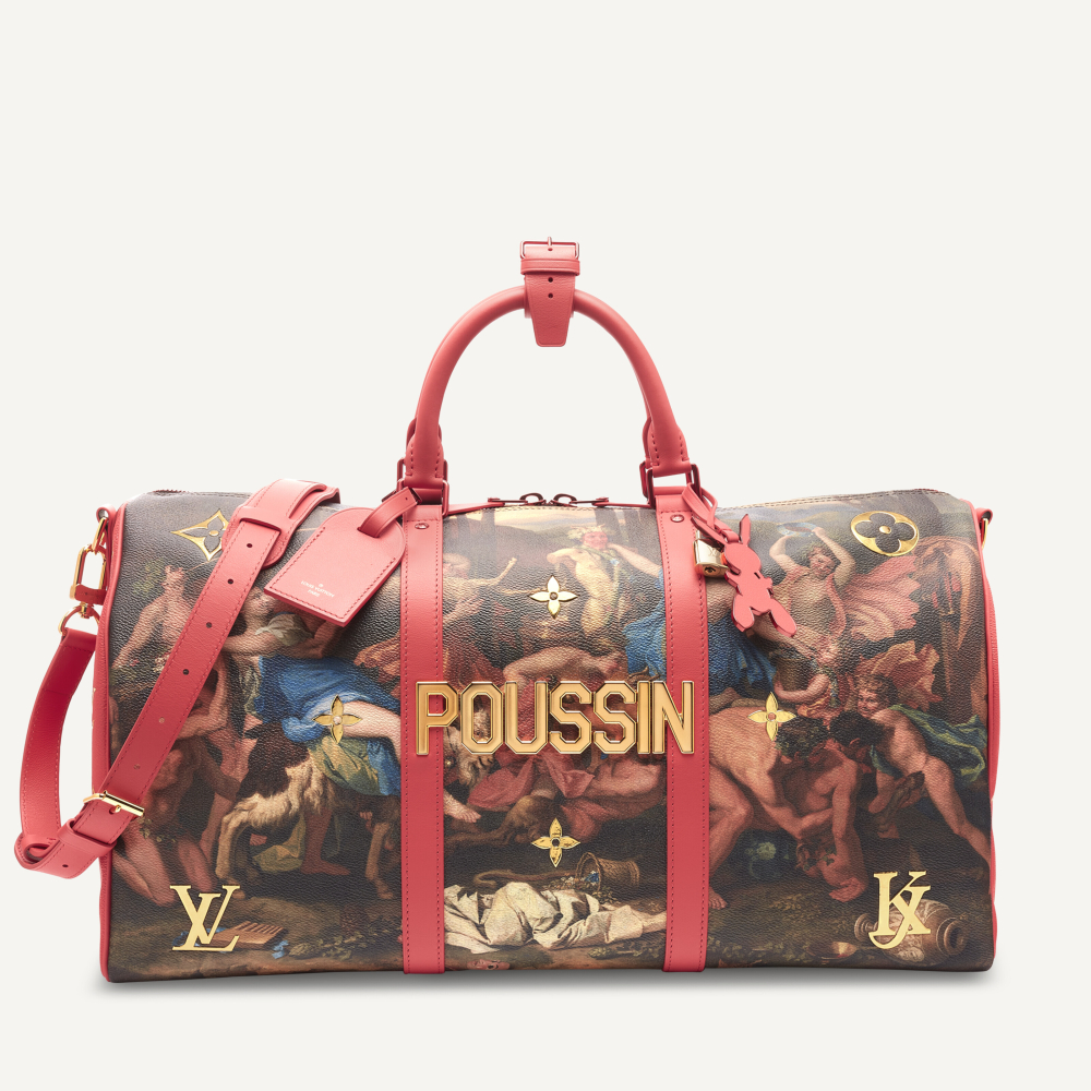 A LIMITED EDITION POUSSIN MASTERS COLLECTION CANVAS & LEATHER KEEPALL 50 WITH GOLD HARDWARE BY JEFF KOONS, LOUIS VUITTON, 2018 | Christie’s
