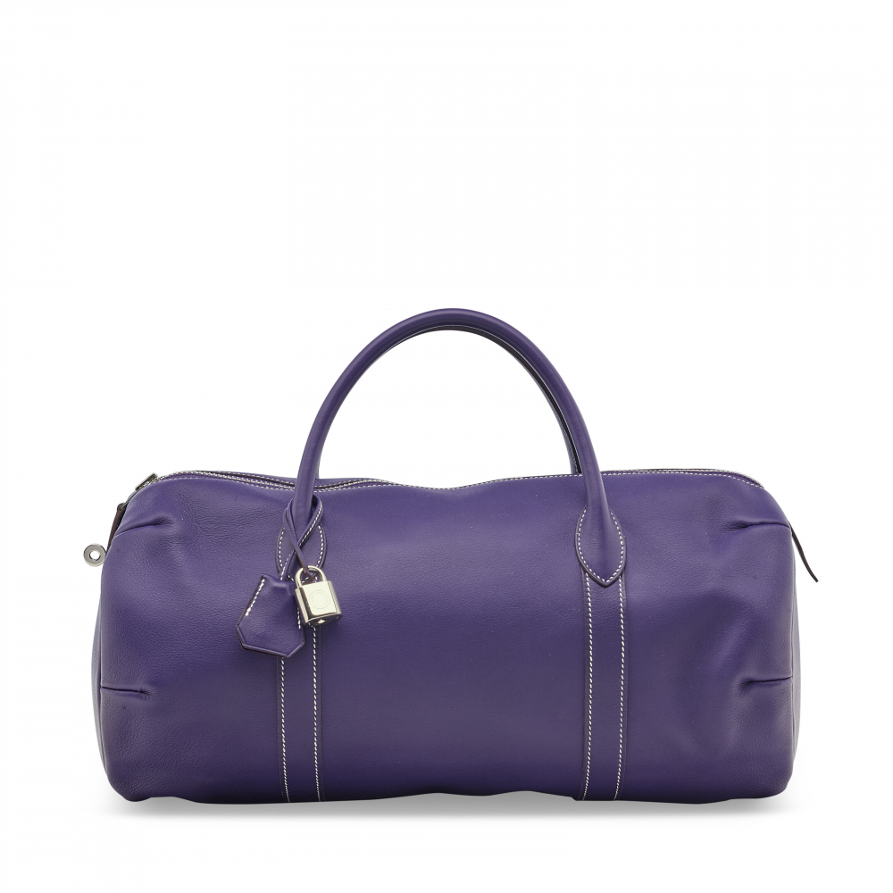 AN IRIS SWIFT LEATHER POLOCHON 36 WITH PALLADIUM HARDWARE - HERMÈS