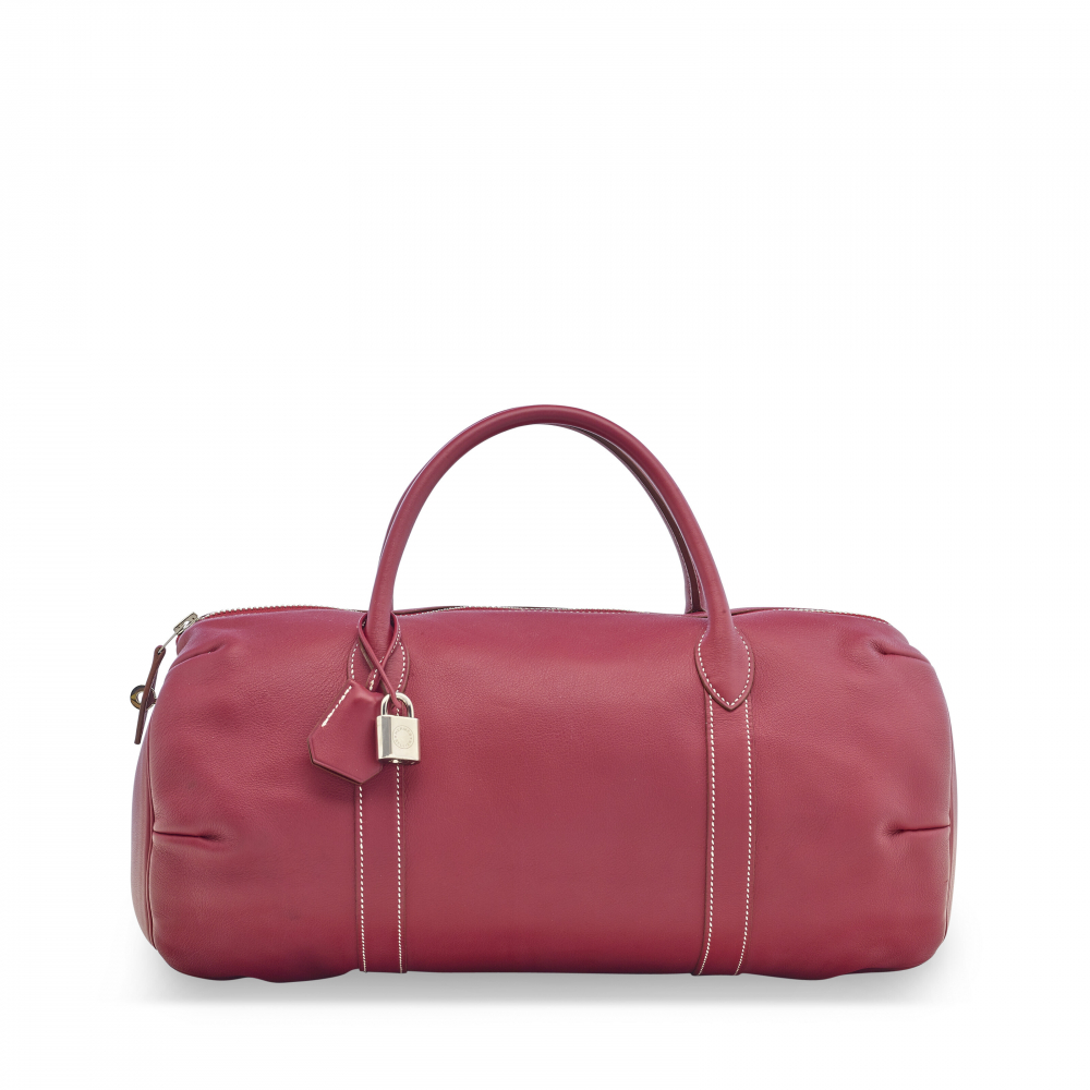 A RUBIS SWIFT LEATHER POLOCHON 36 WITH PALLADIUM HARDWARE - HERMÈS