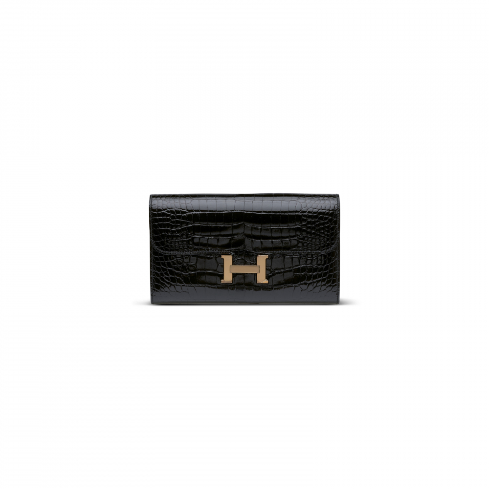 HERMES Constance 24 Noir Epsom Gold Hw - Timeless Luxuries