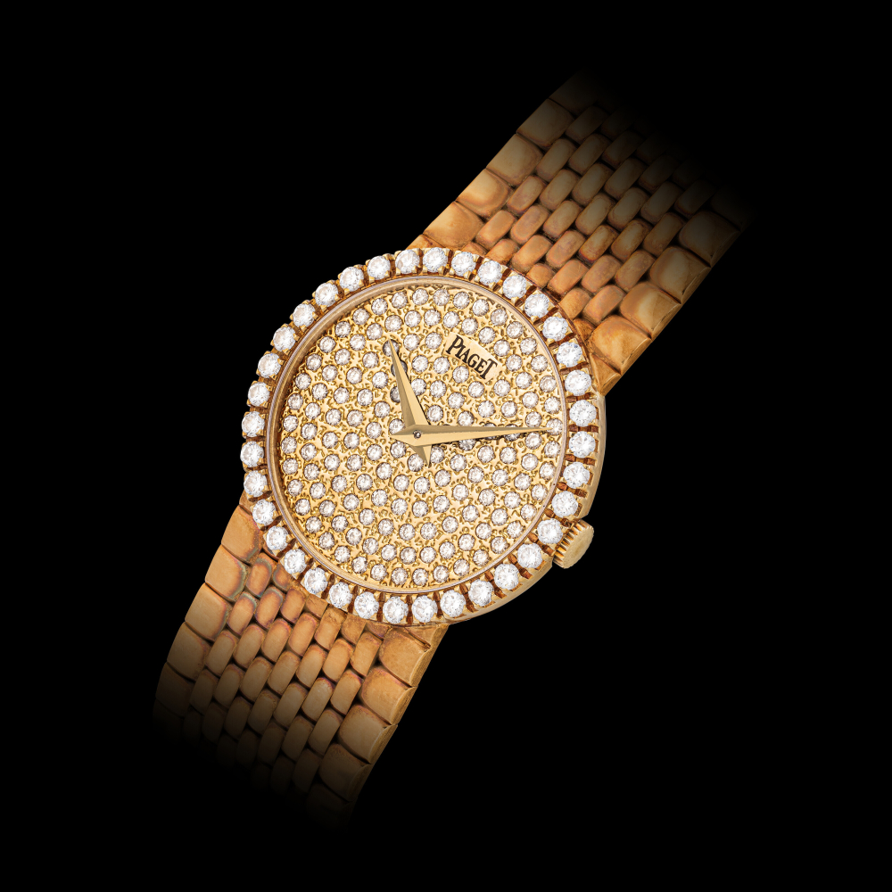 PIAGET, GOLD AND DIAMOND-SET BRACELET WATCH, REF. 9706 C111