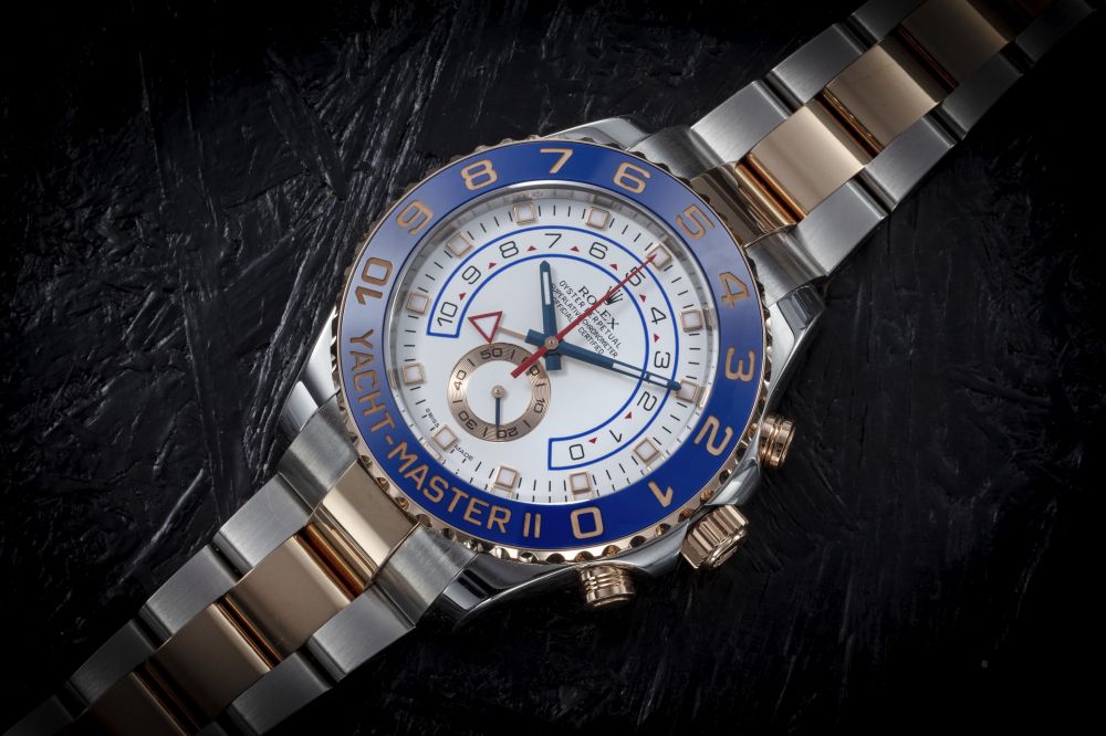 ROLEX, YACHT-MASTER II REF 116681, A SUBSTANTIAL STEEL AND EVEROSE GOLD AUTOMATIC WRISTWATCH 