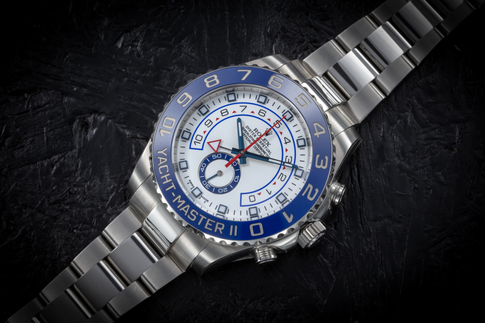 ROLEX, YACHT-MASTER II REF. 116680, AN IMPRESSIVE STEEL AUTOMATIC SPORTS WRISTWATCH 