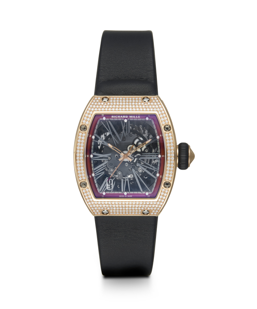 RICHARD MILLE RM023, A RARE AND ATTRACTIVE GOLD AND DIAMOND-SET AUTOMATIC WRISTWATCH