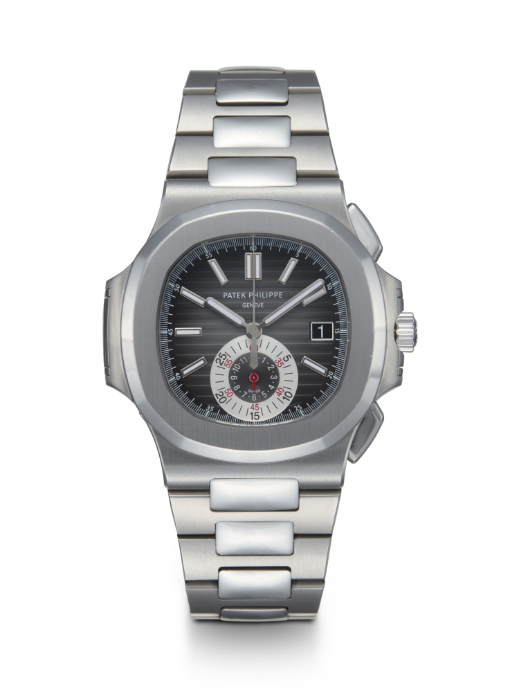 PATEK PHILIPPE, NAUTILUS REF. 5980/1A-014, AN ATTRACTIVE STAINLESS STEEL AUTOMATIC CHRONOGRAPH WRISTWATCH