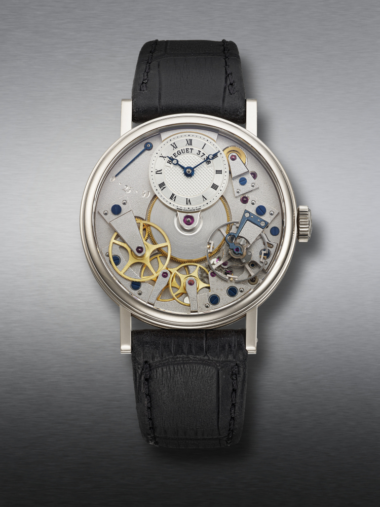 BREGUET, WHITE GOLD SEMI-SKELETONIZED 'LA TRADITION', REF. 7027