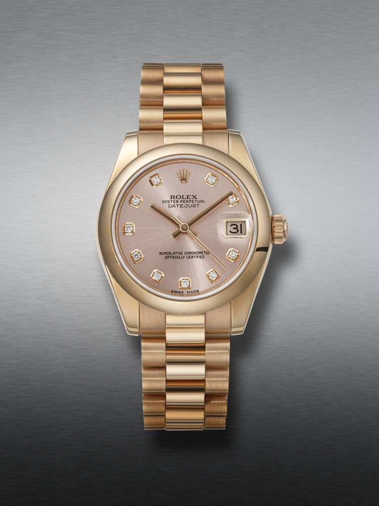 ROLEX, PINK GOLD AND DIAMOND-SET 'DATEJUST', REF. 178245