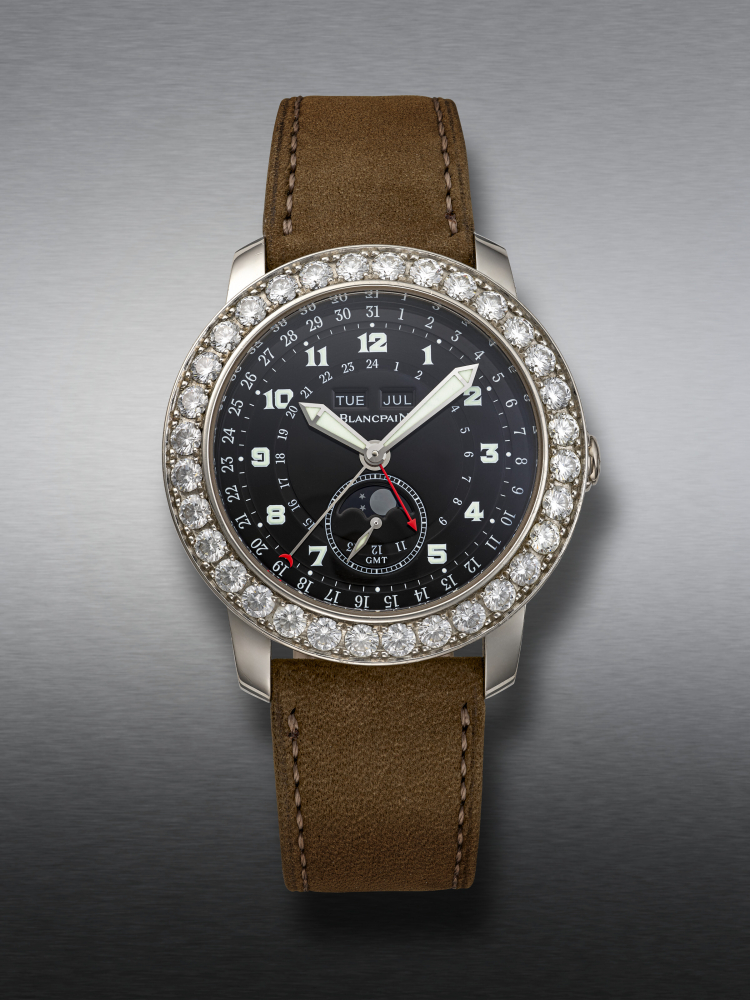 BLANCPAIN, PLATINUM AND DIAMOND-SET TRIPLE CALENDAR WRISTWATCH, NO. 1, REF. 4276-4730MA-55B