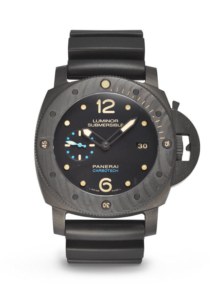 PANERAI, CARBON FIBER AND TITANIUM LIMITED EDITION 'LUMINOR SUBMERSIBLE CARBOTECH™', REF. PAM00616