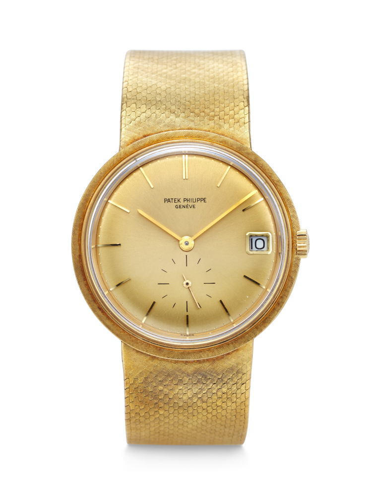 PATEK PHILIPPE, YELLOW GOLD WRISTWATCH WITH DATE AND BRACELET, REF. 3445/6