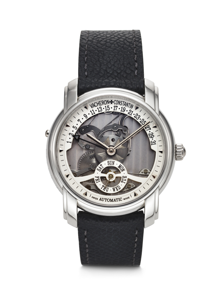 VACHERON CONSTANTIN, LIMITED EDITION PLATINUM SEMI-SKELETONIZED 'RETROGRADE MALTE', REF. 47247