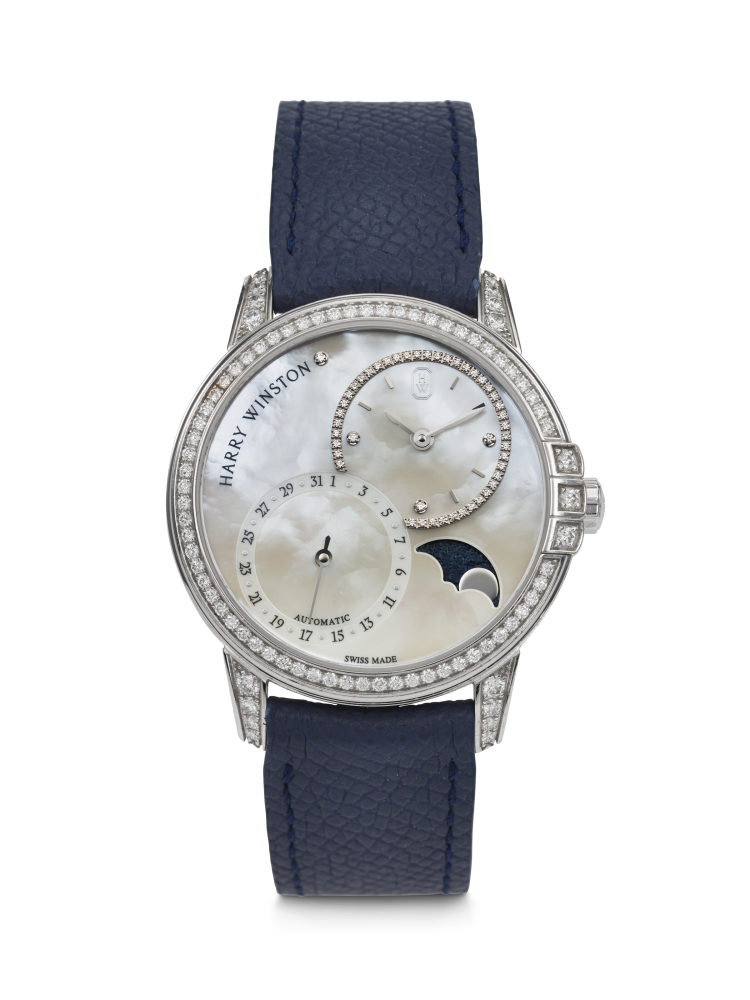HARRY WINSTON, WHITE GOLD, DIAMOND-SET, AND MOTHER OF PEARL 'MIDNIGHT', REF. MIDAMP36WW001